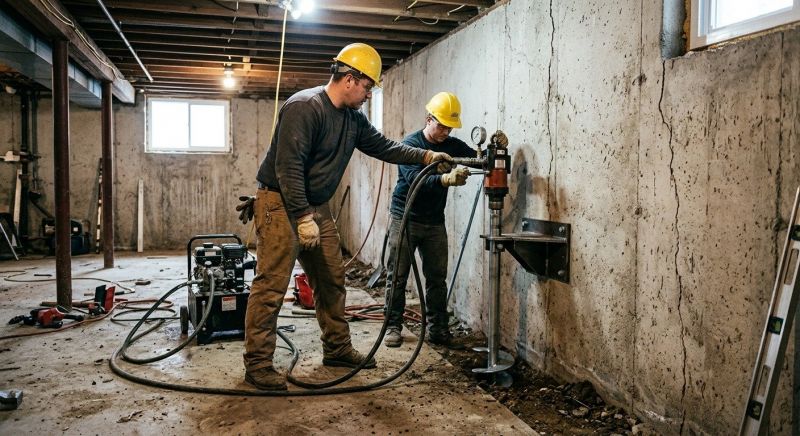Basement Stabilization in Abington, MA
