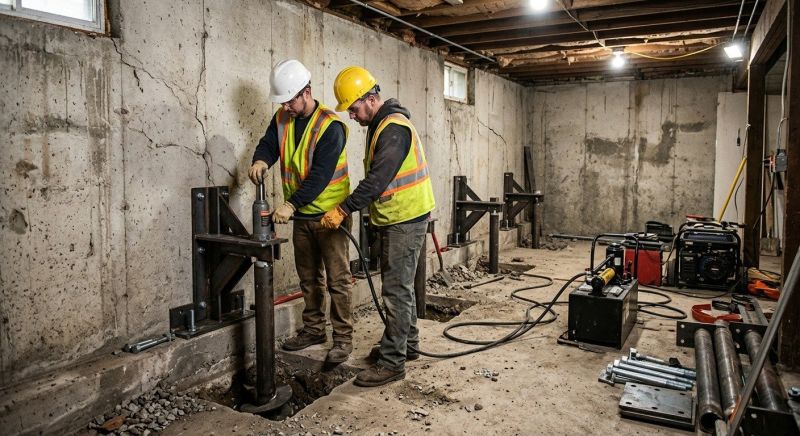 Basement Stabilization in Abington, MA