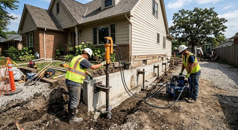 Basement Stabilization in Abington, MA
