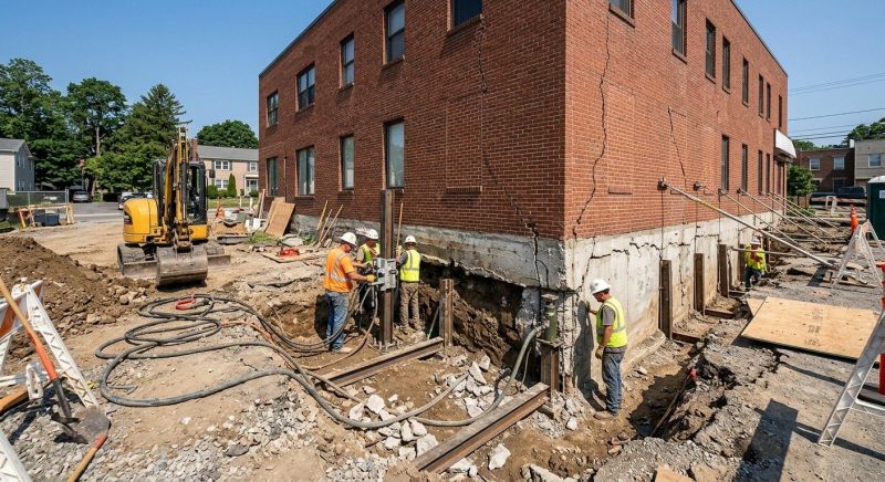 Building Foundation Repair in West Bridgewater, MA