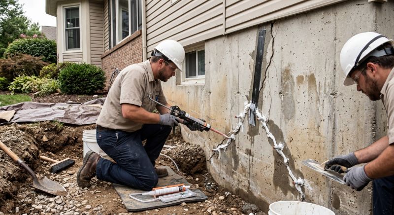 Cracked Foundation Repair in Berkley, MA