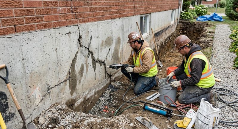 Cracked Foundation Repair in Chestnut Hill, MA