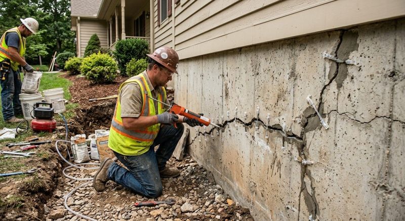 Cracked Foundation Repair in Sharon, MA