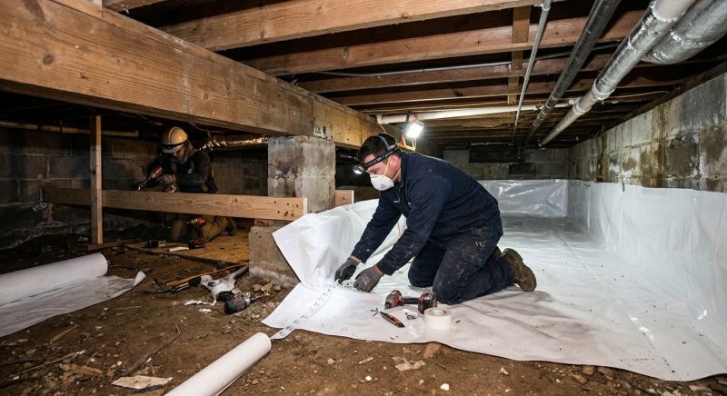 Crawl Space Leveling in Abington, MA
