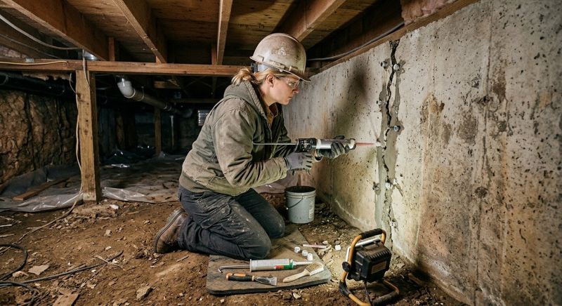 Crawlspace Foundation Repair in Millis, MA