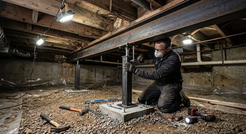 Crawlspace Structural Repair in Abington, MA