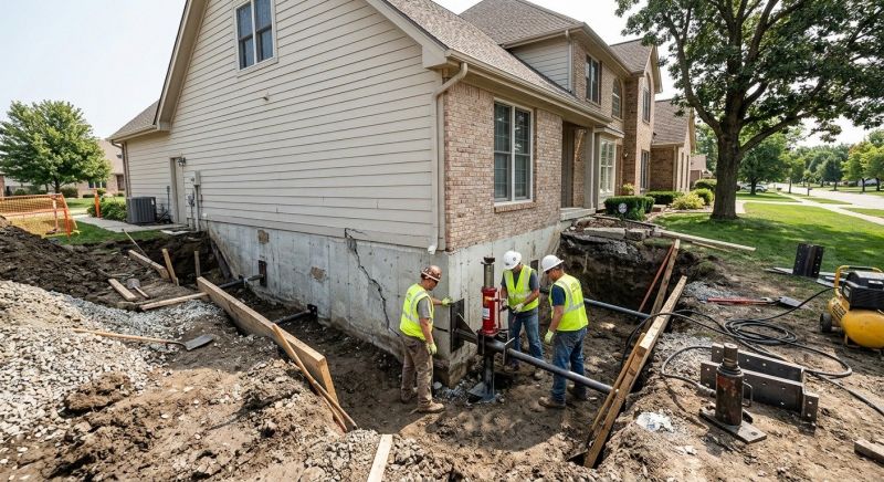 Exterior Foundation Repair in Abington, MA