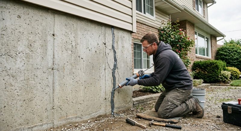 Foundation Crack Sealing in Abington, MA