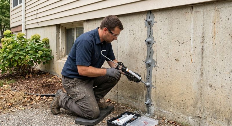 Foundation Crack Sealing in Abington, MA