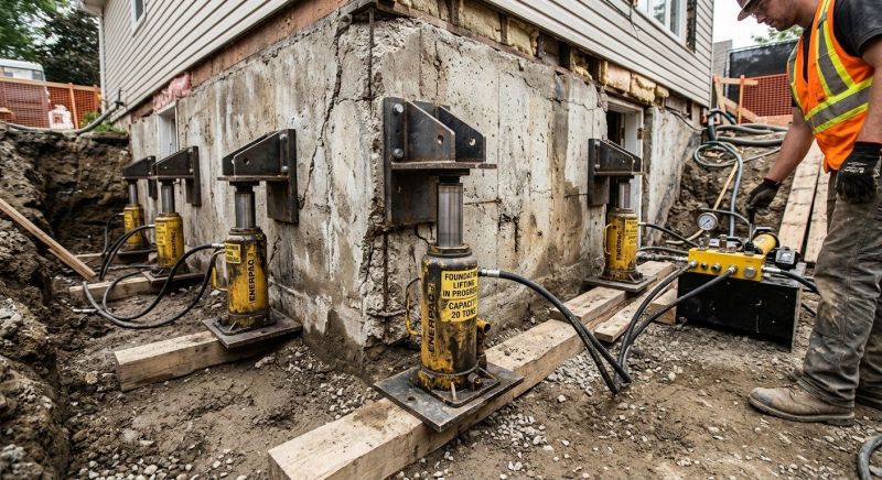 Foundation Jacking in Norwell, MA