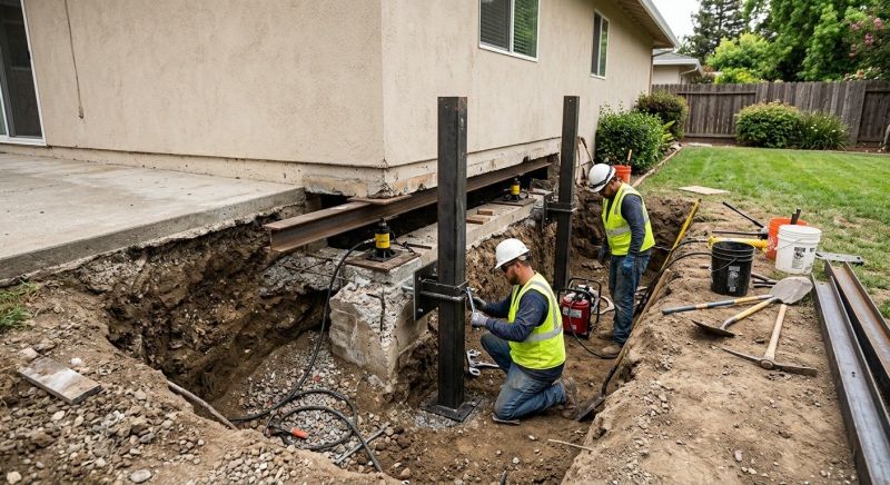 Foundation Pier Repair in Abington, MA