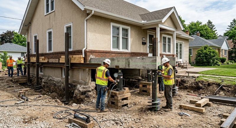 Foundation Releveling in Abington, MA