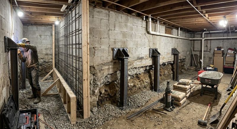 Foundation Stabilizing in Hyde Park, MA