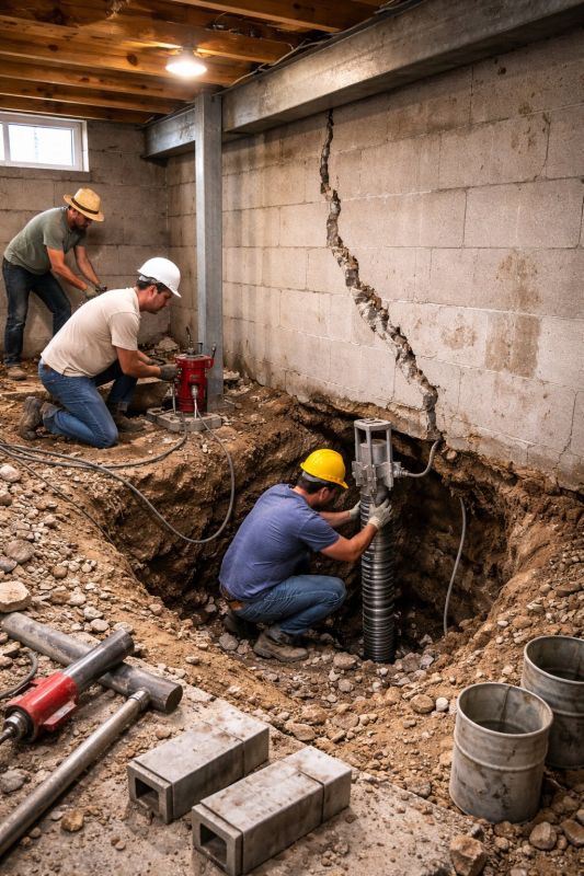 Foundation Structural Repair in Medfield, MA