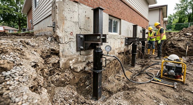 Sinking Foundation Lifting in Abington, MA