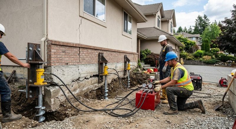 Sinking Foundation Repair in East Walpole, MA