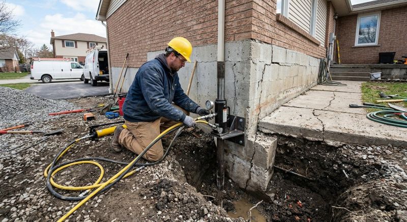 Sinking Foundation Repair in Everett, MA
