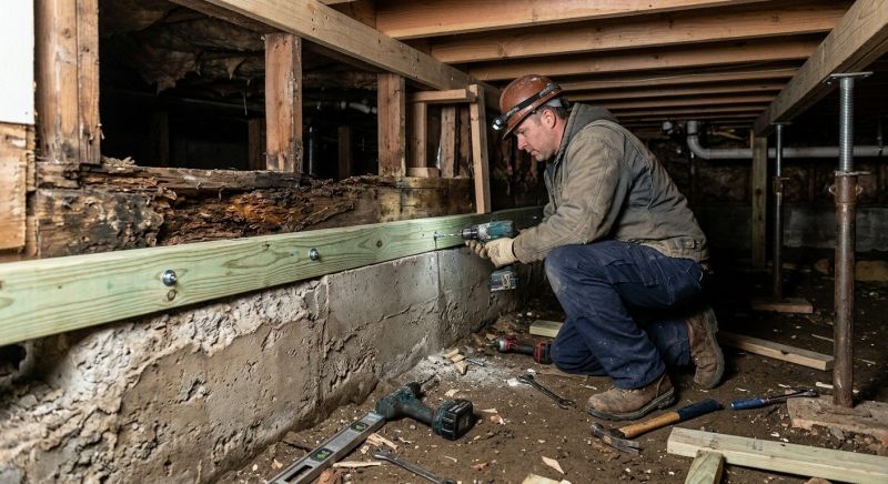 Sinking Foundation Repair in Mansfield, MA