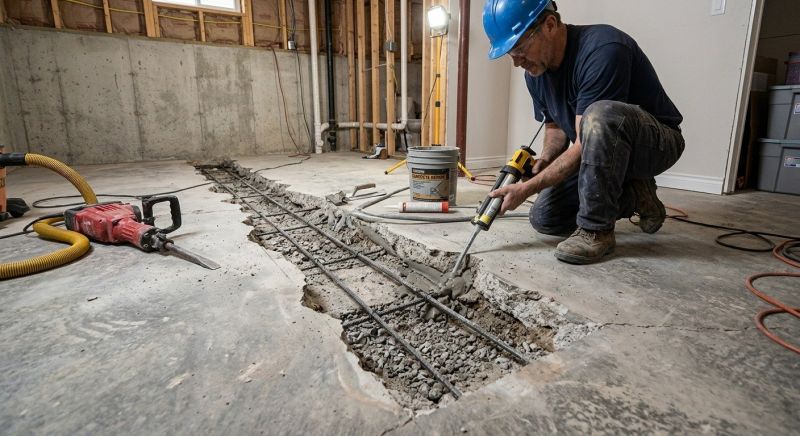 Slab Foundation Repair in Abington, MA