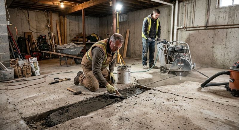 Slab Foundation Repair in Abington, MA