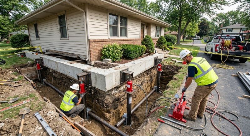 Foundation Jacking in Walpole, MA