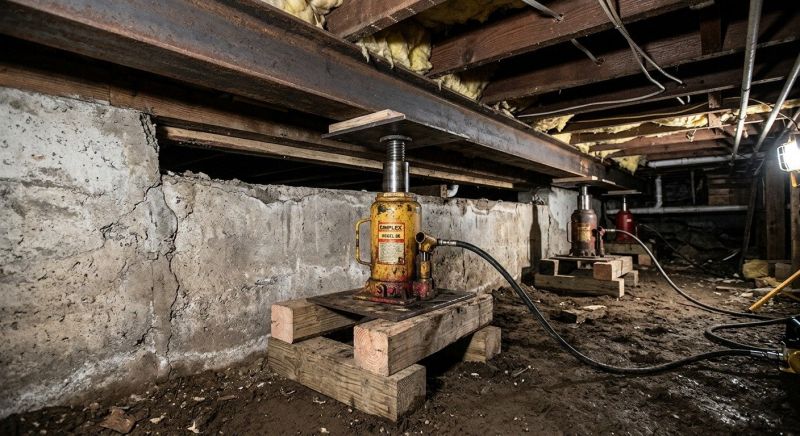 Foundation Jacking in Norton, MA