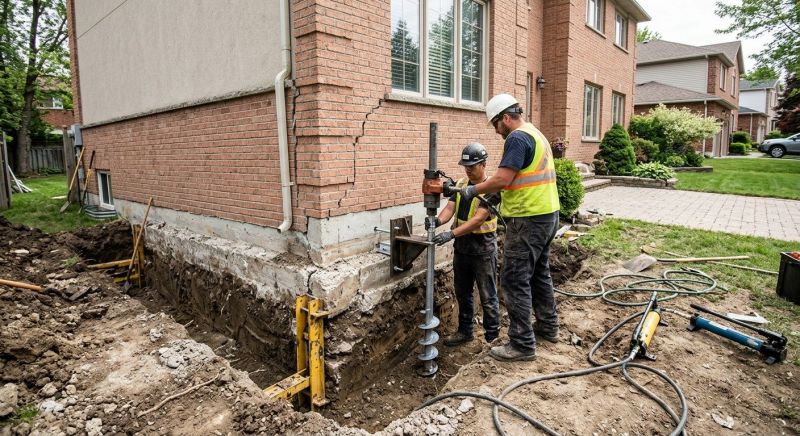 Sinking Foundation Repair in Revere, MA